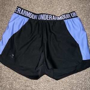 Purple and Black Under Armour Shorts